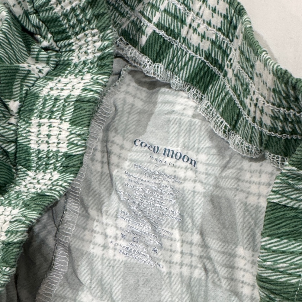 Green Plaid Women's Sleep Shorts